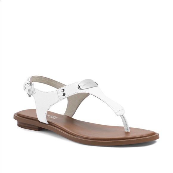 mk sandals white